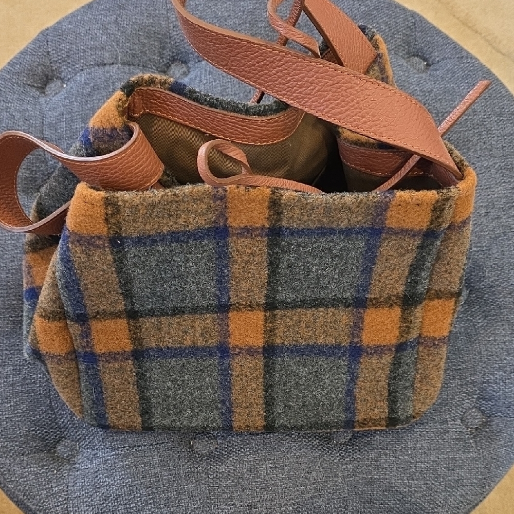 Sundance Checkered Wool Tote Bag
